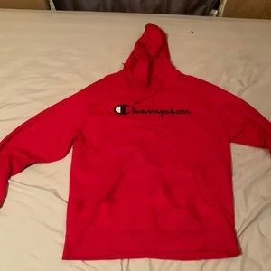 Xl champion red hoodie